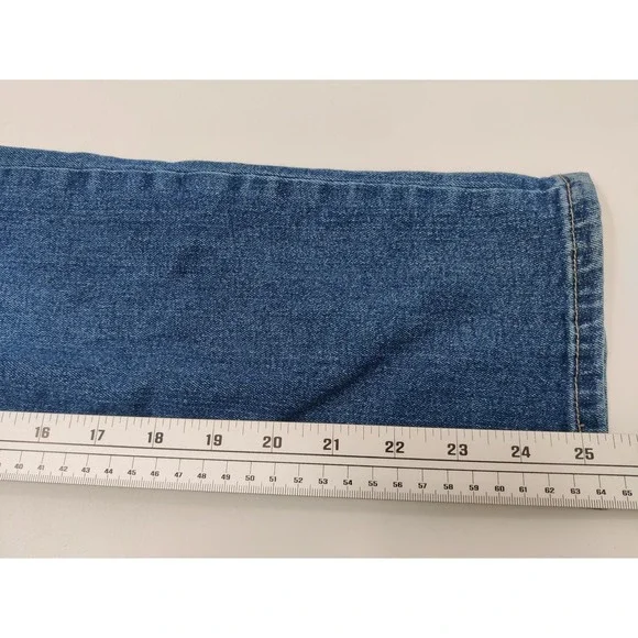 nicole miller Soho High Rise Skinny Crop Blue Distressed Jeans Women's Sz‎ 8 - Picture 11 of 12